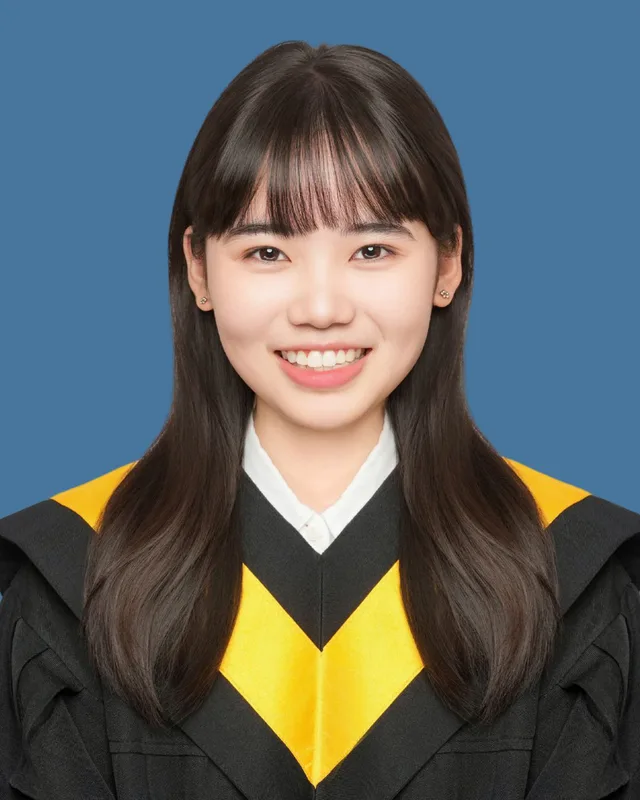 白富美青春學士照作品:學士服人像