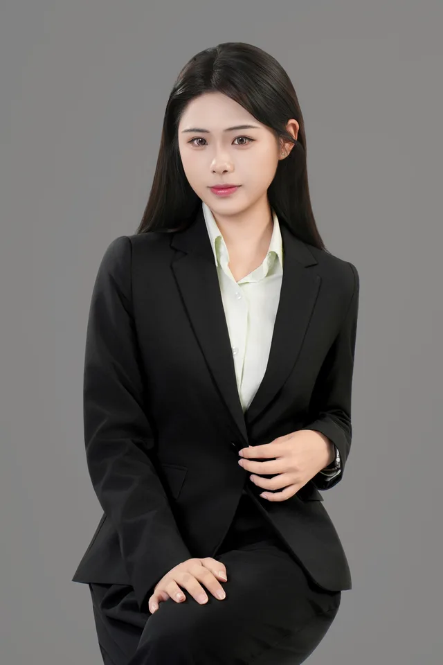 白富美專業形象照作品:西裝人像