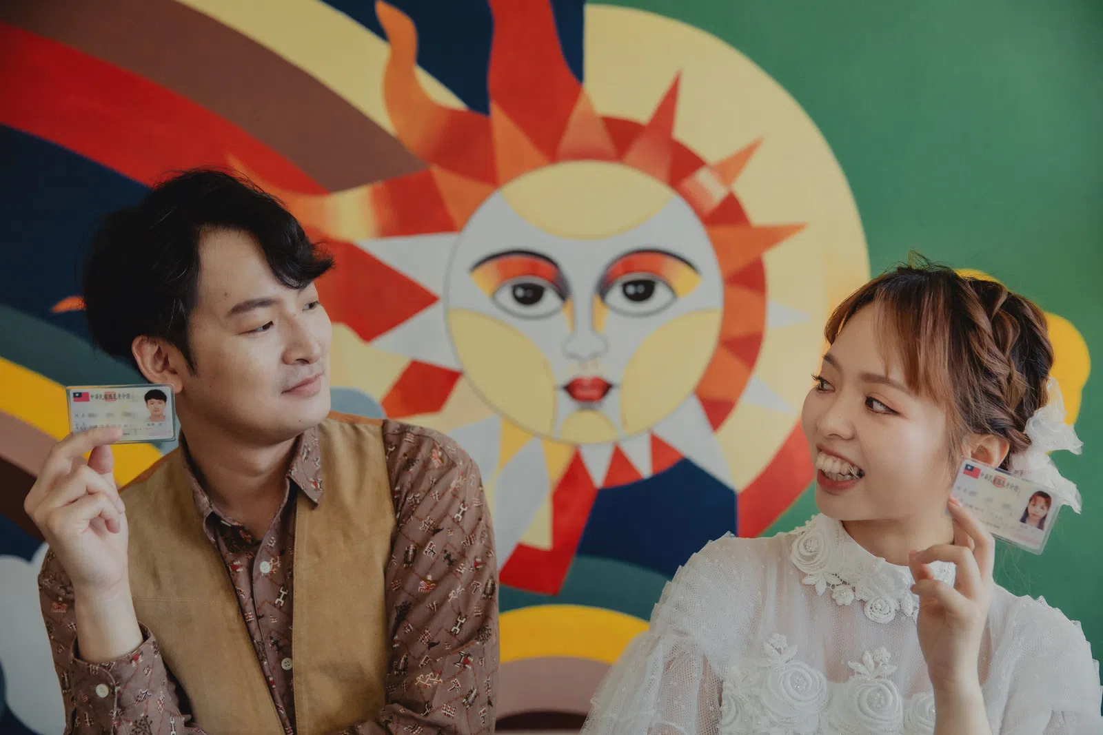 新人在繽紛主題合照區留影，結婚登記作品 02 第 61 張