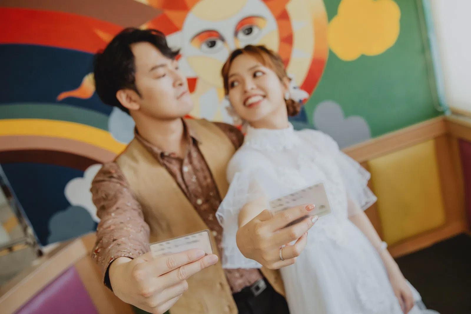 新人在繽紛主題合照區留影，結婚登記作品 02 第 64 張