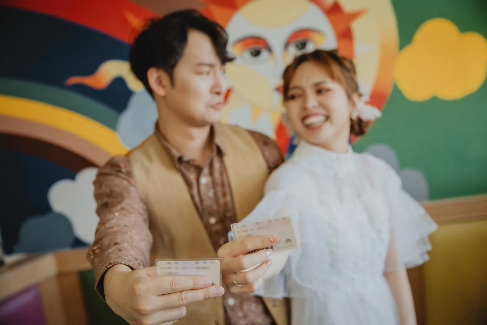 新人在繽紛主題合照區留影，結婚登記作品 02 第 65 張