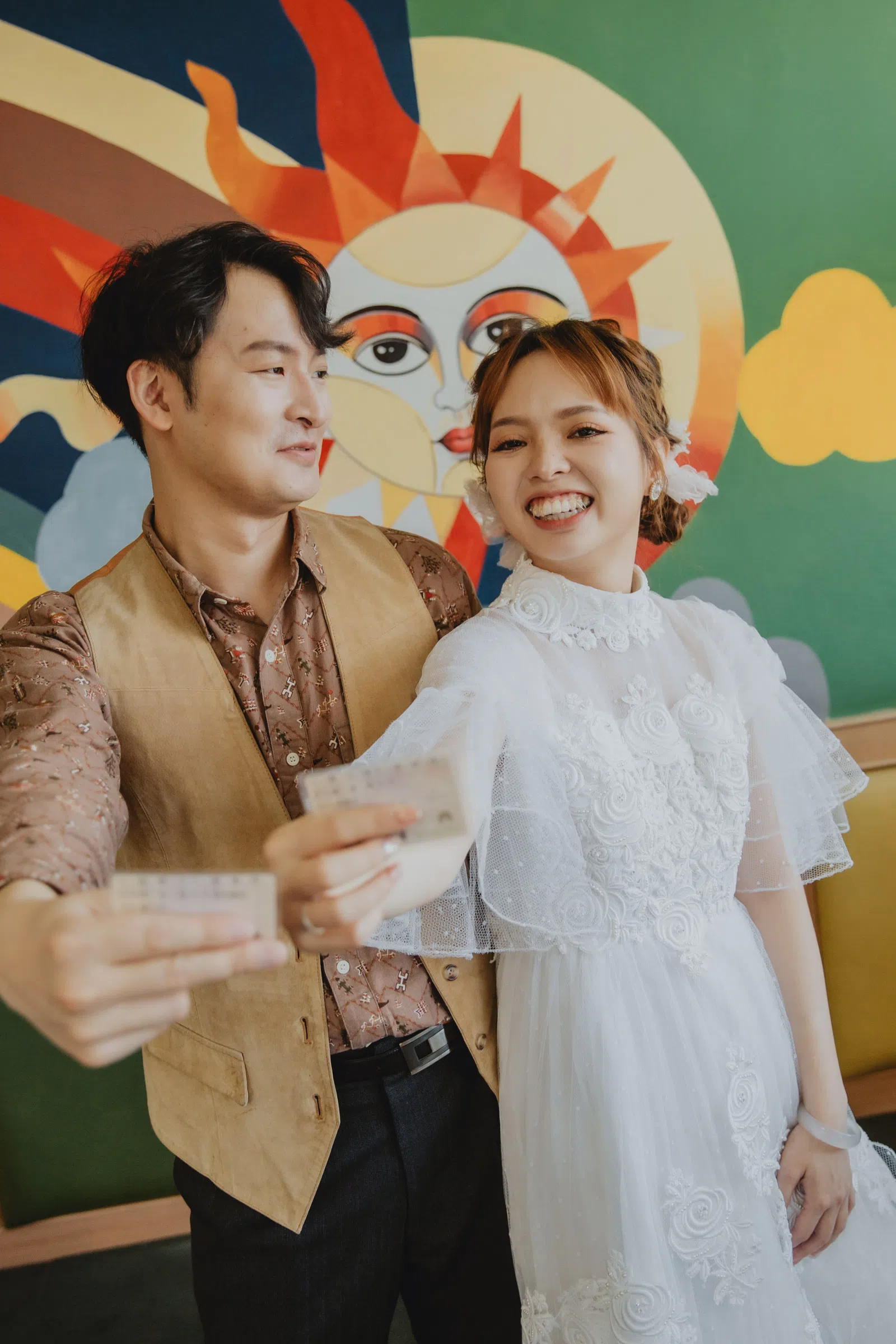 新人在繽紛主題合照區留影，結婚登記作品 02 第 66 張
